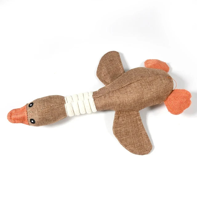 Squeaking duck- dog toy