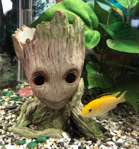 Cartoon-Style Tree Man - Fish Tank Decoration