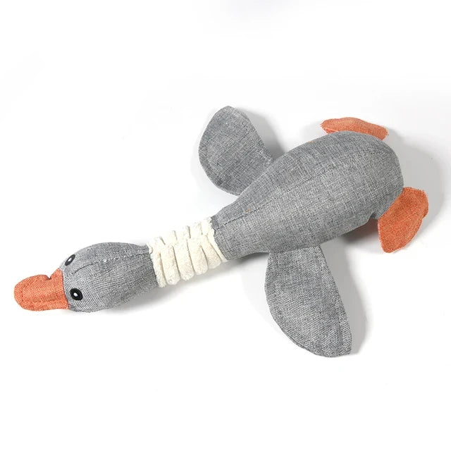 Squeaking duck- dog toy