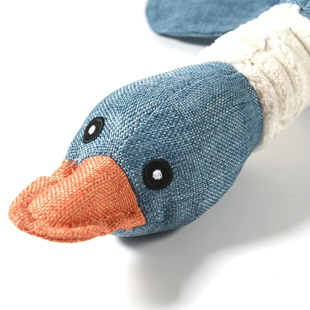 Squeaking duck- dog toy