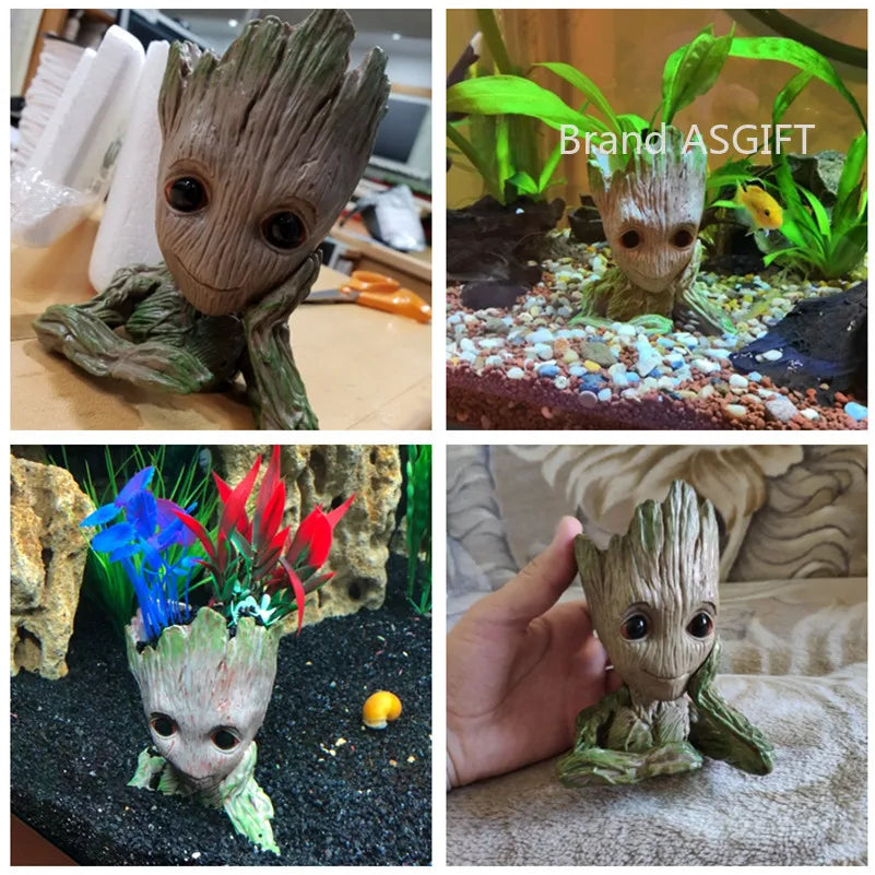 Cartoon-Style Tree Man - Fish Tank Decoration