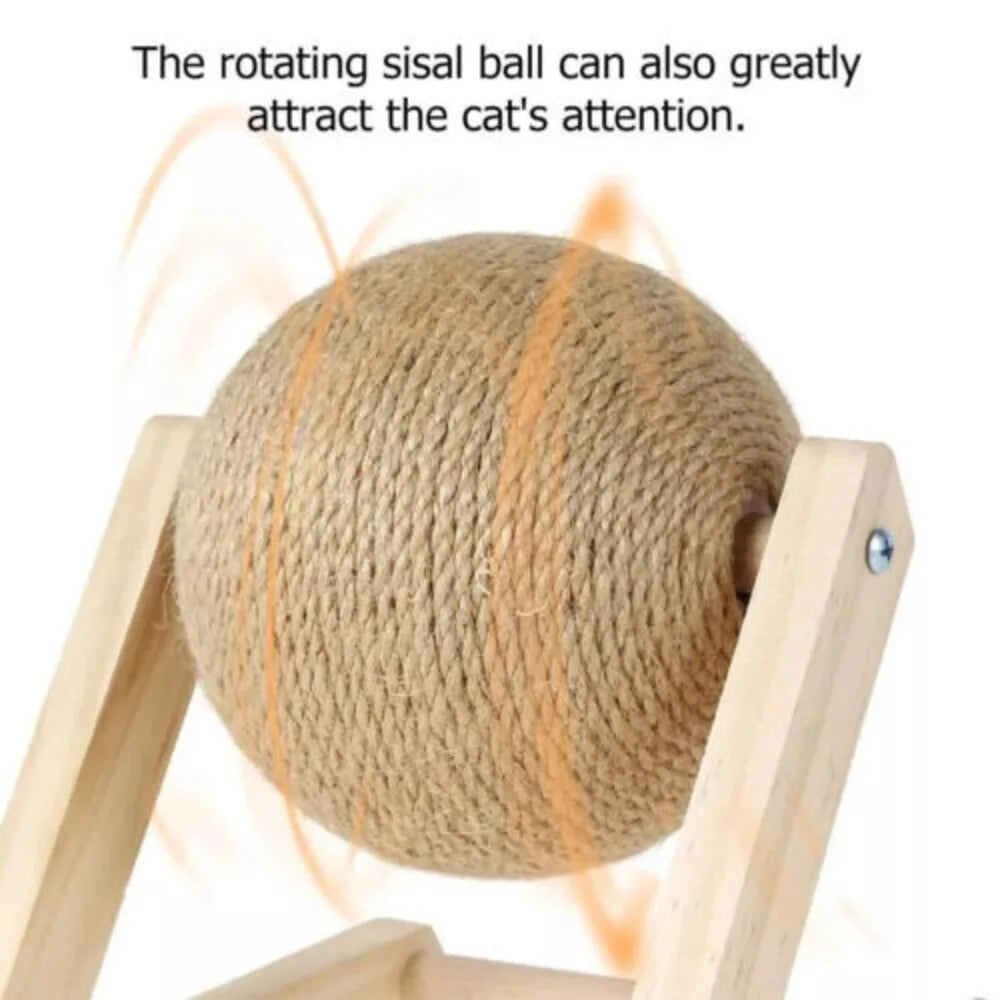 Wooden Cat Scratcher Ball