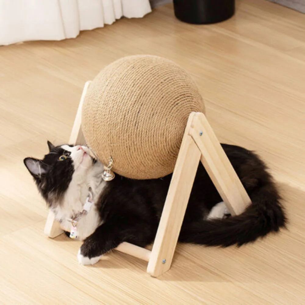 Wooden Cat Scratcher Ball