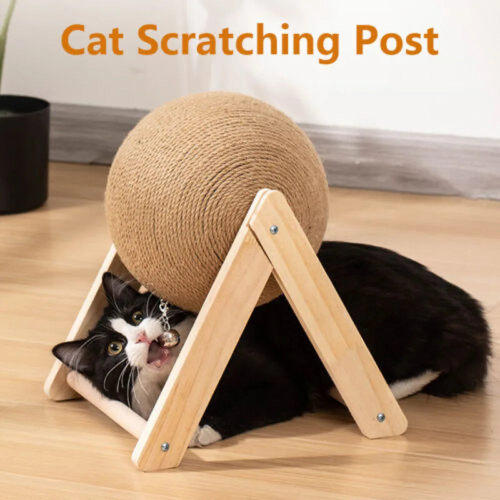 Wooden Cat Scratcher Ball