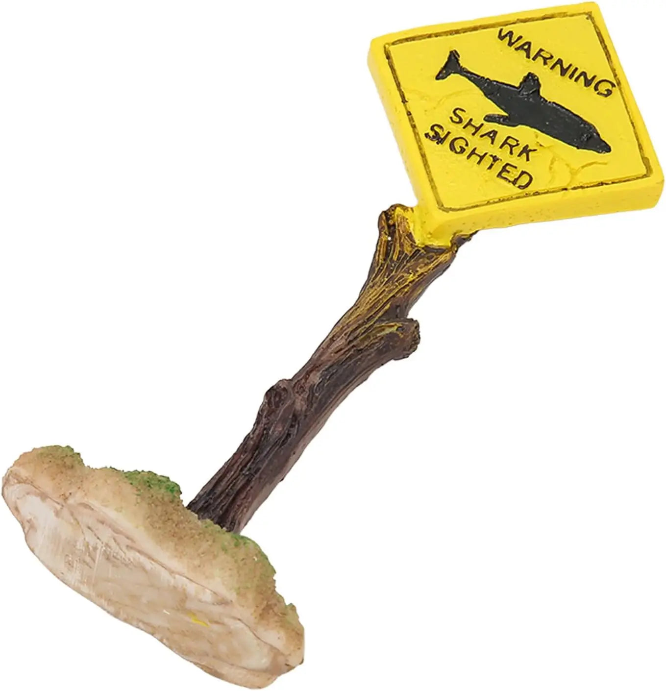 Shark Warning Sign- Fish Tank Decoration