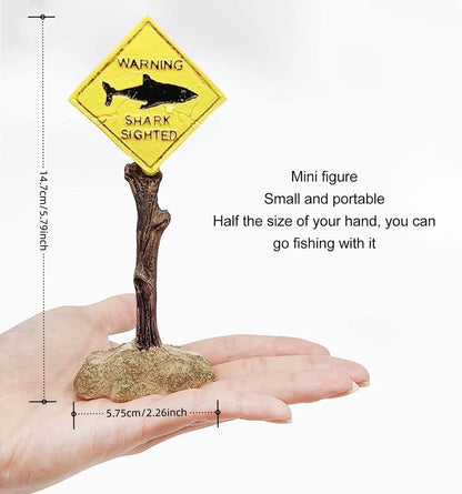 Shark Warning Sign- Fish Tank Decoration